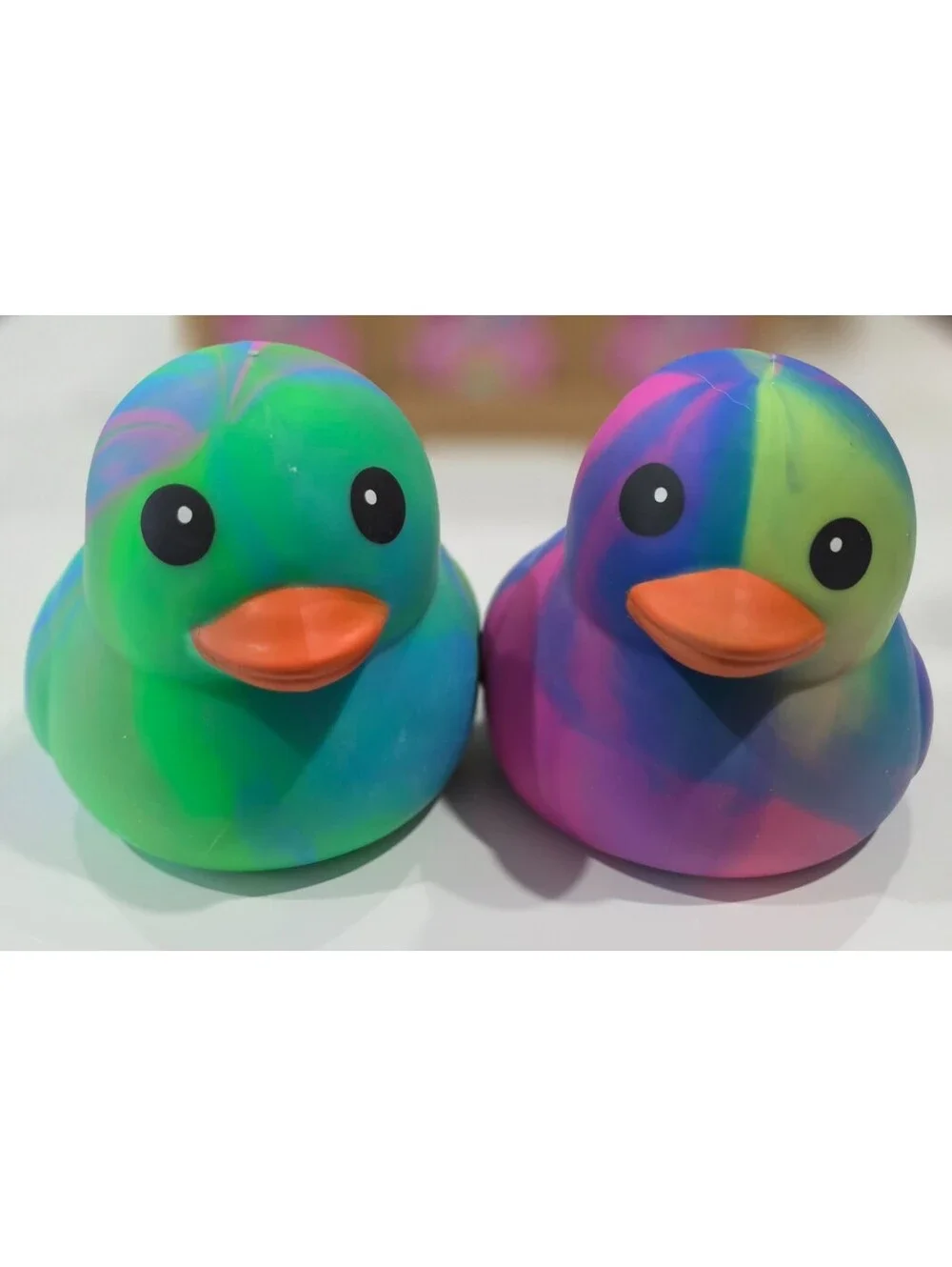 Sunny Days JUMBO Squeezy Tie Dye Duck TikTok Viral Squishy Toy NEW Lot of 2
